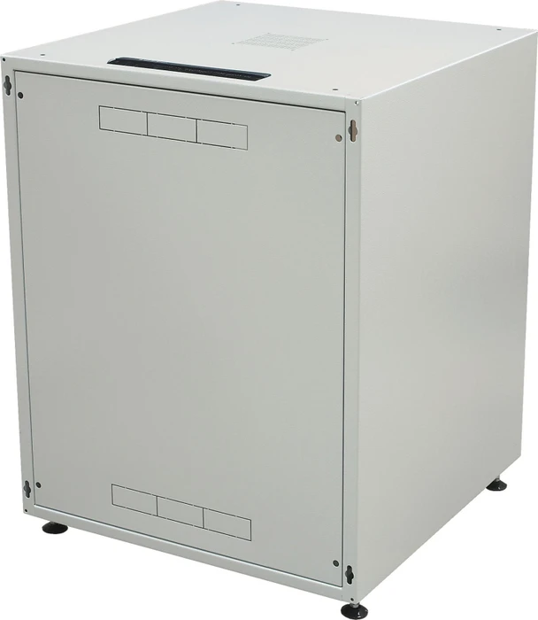 EFB Elektronik OFFICE 19" Netzwerkschrank 18HE, vormontiert, eigenbelüftet, Sicherheitsglastür, IP20, RAL 7035, 800mm tief