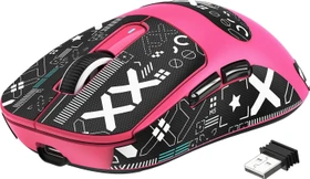 Attack Shark X3 Wireless Gaming Mouse Berry Red, inkl. Grip Tape, USB/Bluetooth