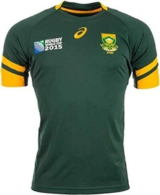 Asics Springboks Rugby World Cup 2015 Heimtrikot kurzarm grün