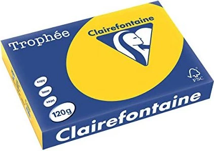 Clairefontaine Trophée Universalpapier matt goldgelb, A4, 120g/m², 250 Blatt