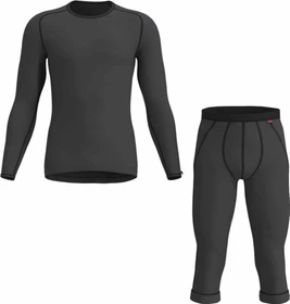 Löffler Transtex Warm Shirt und Hose Set 3/4 grau melé (Herren)