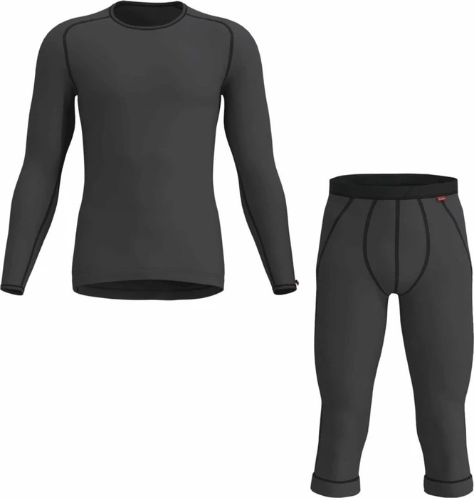 Löffler Transtex Warm Shirt und Hose Set 3/4 grau melé (Herren)
