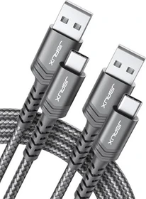 JSAUX USB Adapterkabel, USB-A [Stecker] auf USB-C [Stecker], grau, 2m, 2er-Pack