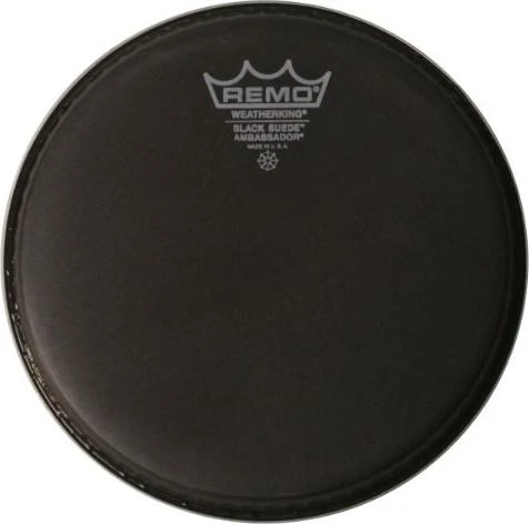 Remo Ambassador Black Suede 15"