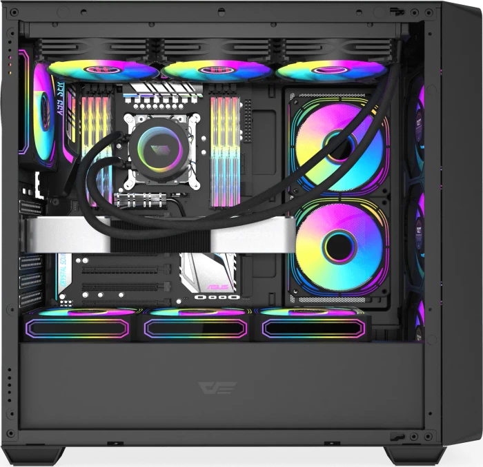 DarkFlash DS900WD Black, Glasfenster