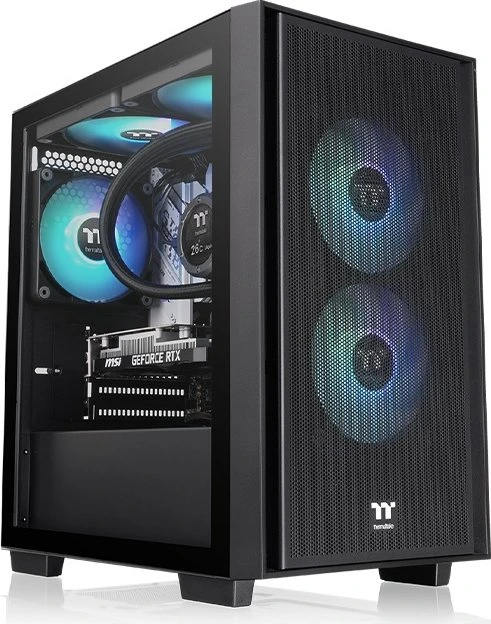 Thermaltake Versa H16 TG ARGB Black, schwarz, Glasfenster