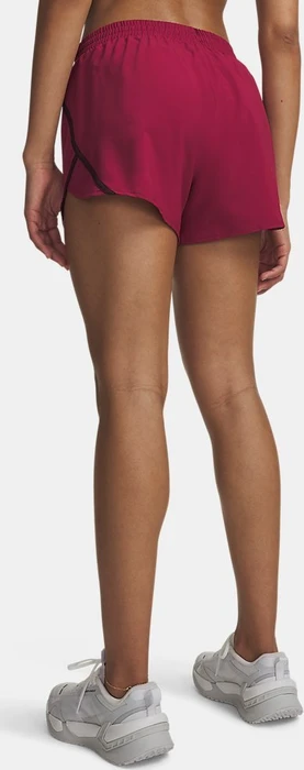 Under Armour Fly By 8cm Hose kurz claret/ox blood/reflective (Damen)