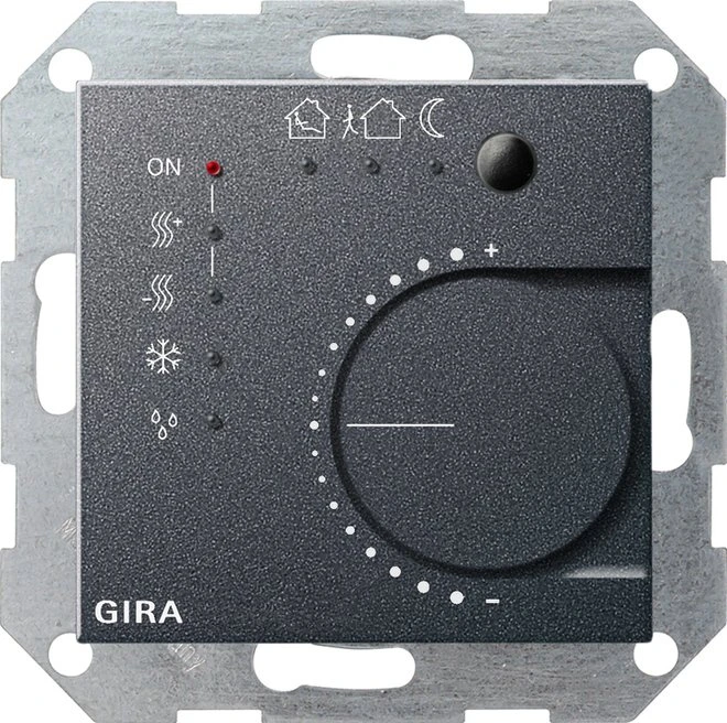 Gira KNX System 55 Stetigregler mit Tasterschnittstelle 4-fach, anthrazit