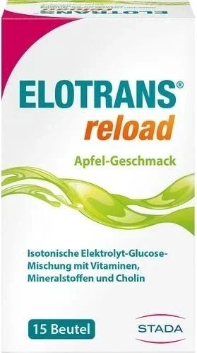 Stada Elotrans Reload Apfel-Geschmack Elektrolyt-Pulver Beutel, 15 Stück