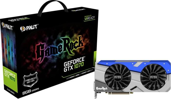 Palit GeForce GTX 1070 Gamerock Premium, 8GB GDDR5, DVI, HDMI, 3x DP