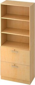 Hammerbacher HR-Schrank 5OH V7300, Relinggriff, ahorn, Aufbewahrungskombination