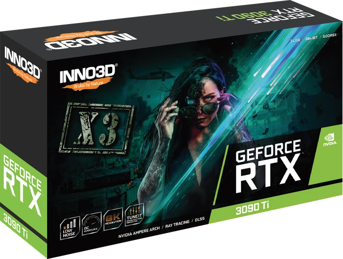 INNO3D GeForce RTX 3090 Ti X3, 24GB GDDR6X, HDMI, 3x DP
