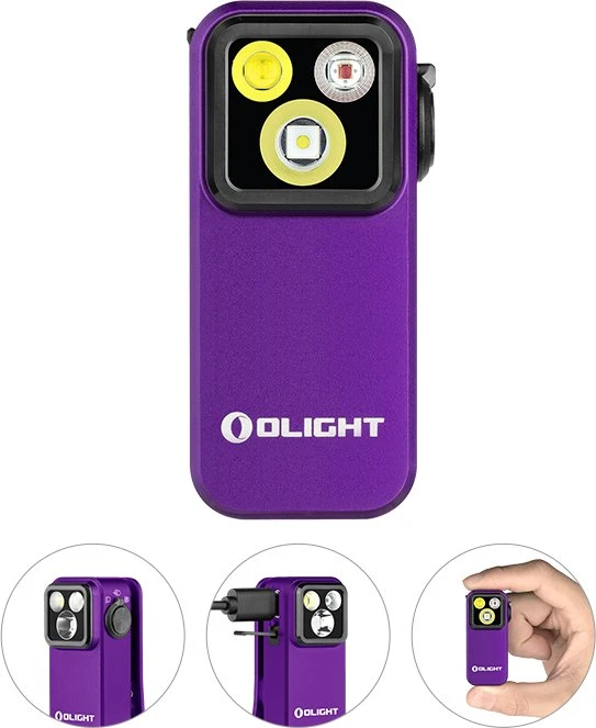 OLight Oclip Pro Mini Taschenlampe violett