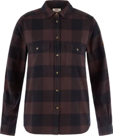 Fjällräven Övik Heavy Flannel Hemd langarm black oak/black (Damen)