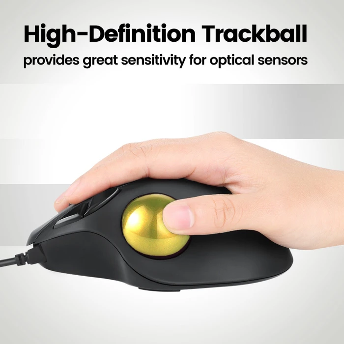Perixx PERIPRO-303GYL 34mm für Perimice und Logitech M570, Ersatz-Trackball, gelb