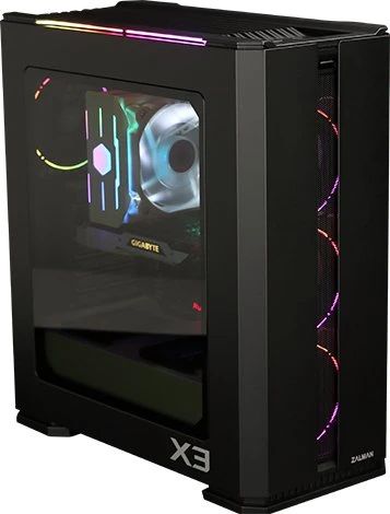 Zalman X3, schwarz, Glasfenster