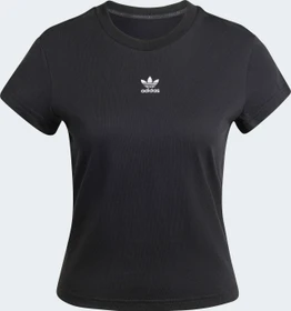 adidas Essentials Slim T-Shirt kurzarm schwarz (Damen)