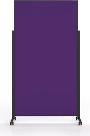 Magnetoplan Moderationstafel VarioPin, mobile Pinnwand mit violetten Filz, schwarz/violett, 100x180cm