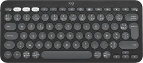 Logitech K380s Pebble Keys 2, schwarz/grau, Logi Bolt, USB/Bluetooth, FR