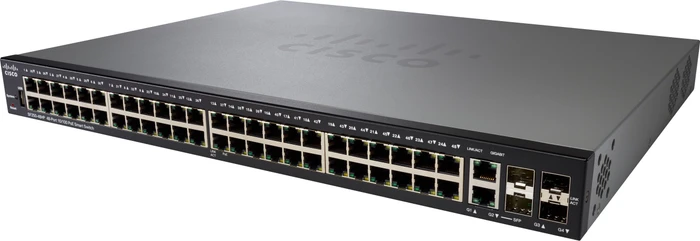 Cisco SF250 Rackmount Smart Switch, 48x RJ-45, 2x RJ-45/SFP, PoE+