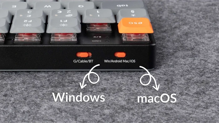 Keychron K13 Max, TKL+NUM, grau/orange, LEDs RGB, hot-swap, Gateron LOW PROFILE 2.0 BROWN, USB/Bluetooth, DE