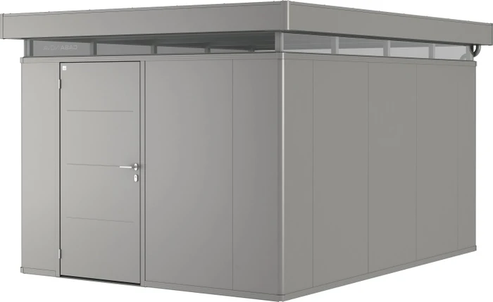 Biohort CasaNova 3x4 Gerätehaus Türanschlag links quarzgrau-metallic