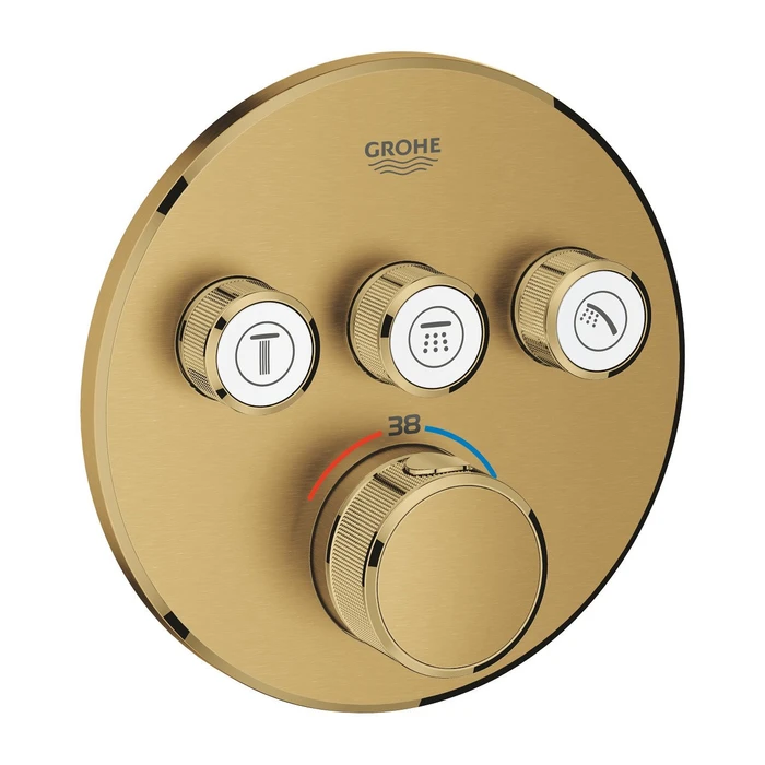 Grohe Grohtherm SmartControl Thermostat mit 3 Ventilen cool sunrise gebürstet