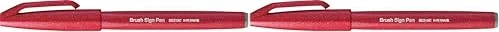 Pentel Brush Sign Pen SES15C rot, 10er-Pack