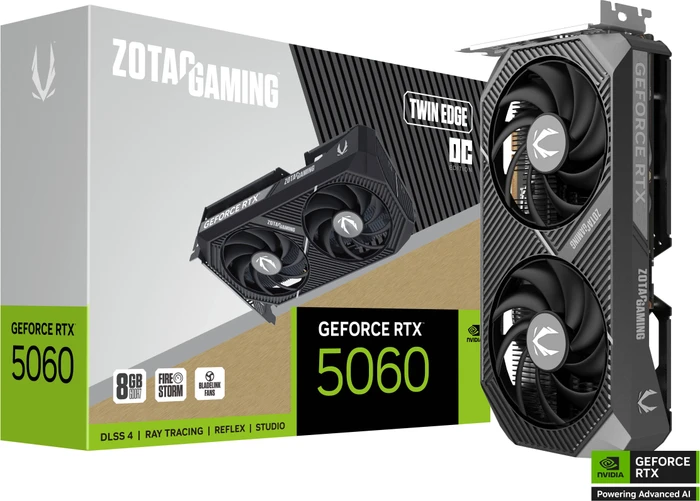 Zotac Gaming GeForce RTX 5060 Twin Edge, 8GB GDDR7, HDMI, 3x DP