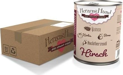 Herzens Hund Hirsch mit Bio Gemüse, 800g