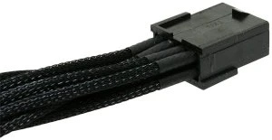NZXT 6/8-Pin PCIe Verlängerung 45cm, sleeved schwarz