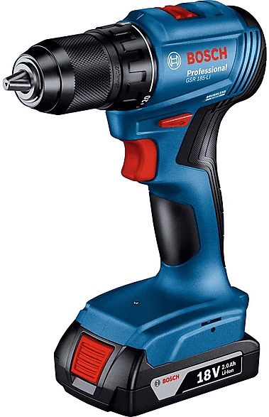 Bosch Professional GSR 185-LI Akku-Bohrschrauber inkl. Koffer + 2 Akkus 2.0Ah