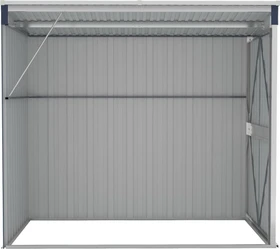 vidaXL Metall Anbau-Gerätehaus 118x194cm anthrazit