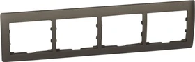 Legrand Galea Life Rahmen 4-fach waagrecht, dark bronze