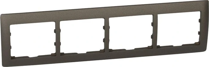 Legrand Galea Life Rahmen 4-fach waagrecht, dark bronze