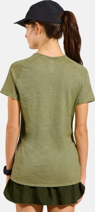 Odlo X-Alp Performance Wool 115 Funktionsshirt kurzarm guacamole melange (Damen)