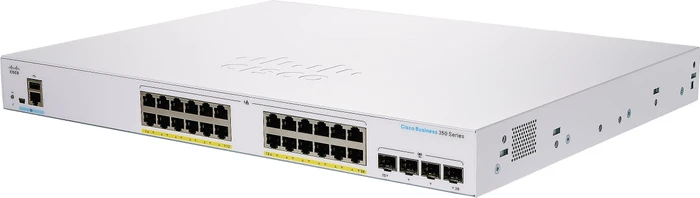 Cisco Business 350 Rackmount Gigabit Managed Switch, 24x RJ-45, 4x SFP, 370W PoE+