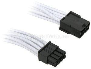 BitFenix Alchemy 8-Pin PCIe Verlängerung 45cm, sleeved weiß/schwarz