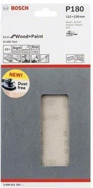 Bosch Professional M480 Best for Wood and Paint Gewebeschleifblatt K180, 115x230mm, 10 Stück