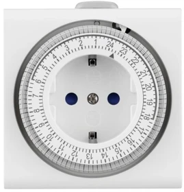 REV Ritter kompakte mechanische Tageszeitschaltuhr, grau/weiß