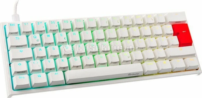 Ducky One 2 Mini RGB PBT, LEDs RGB, weiß, MX RGB BLUE, USB, DE