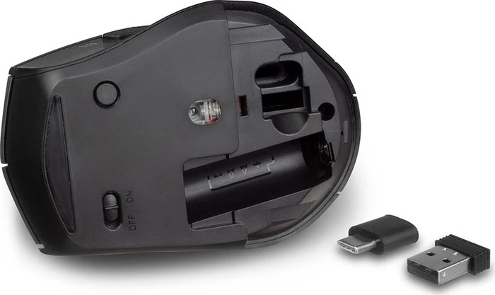 Ewent Dual-Connect Wireless Mouse grau/schwarz, USB