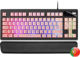 Mars Gaming MKAXP, LEDs RGB, schwarz/rosa, USB, PT
