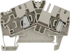 Weidmüller ZDU 4-2/2AN Durchgangs-Reihenklemme, Zugfederanschluss, 4 mm², 800 V, 32 A, dunkelbeige
