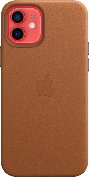 Apple Leder Case mit MagSafe für iPhone 12/12 Pro sattelbraun