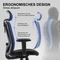 Sihoo M18 Classic Office Bürostuhl mit Rollen-Upgrade (Skate-Rollen), schwarz Vorschaubild