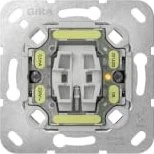 Gira Einsatz Wipp-Kontrollschalter 16 AX 250 V~ mit orangem LED-Beleuchtungselement 230 V~ Universal-Aus-Wechselschalter