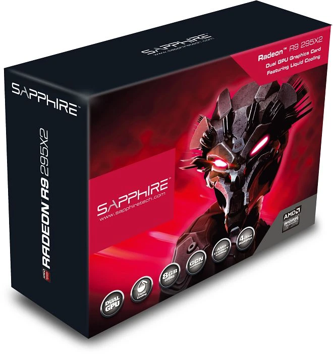 Sapphire Radeon R9 295X2, 2x 4GB GDDR5, DVI, 4x mDP, full retail