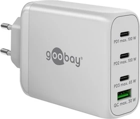 Wentronic Goobay USB-C PD GaN Multiport-Schnellladegerät (100W) weiß