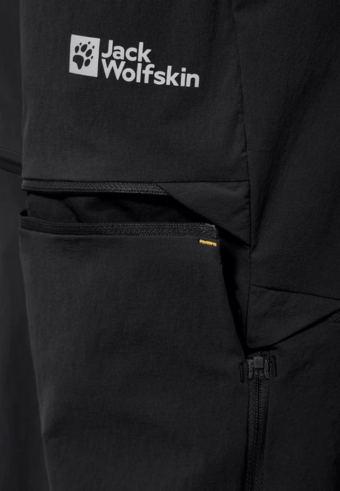 Jack Wolfskin Hikeout Zip Away Zip-Off Hose lang schwarz (Damen)